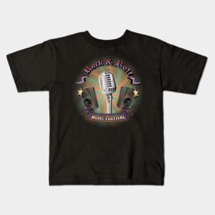 Rock And Roll Music Festival Kids T-Shirt